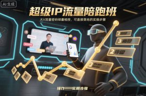 超级IP流量陪跑班，大V流量密码倾囊相授，可直接落地的实操步骤-则成副业项目资源站