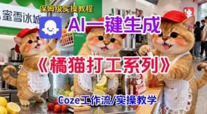 Coze扣子工作流一键生成胖橘猫打工短视频,保姆级实操搭建教学-则成副业项目资源站