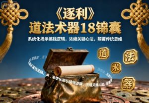《逐利》道法术器18锦囊，系统化揭示搞钱逻辑，浓缩关键心法，颠覆传统思维（更新）-则成副业项目资源站