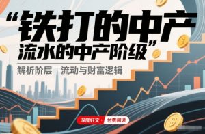 付费文章：铁打的中产，流水的中产阶级-则成副业项目资源站