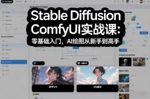 Stable Diffusion ComfyUI实战课：零基础入门，AI绘图从新手到高手-则成副业项目资源站