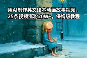 用AI制作英文绘本动画故事视频，25条视频涨粉20W+，保姆级教程-则成副业项目资源站