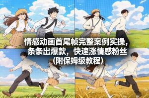 情感动画首尾帧完整案例实操，条条出爆款，快速涨情感粉丝（附保姆级教程）-则成副业项目资源站