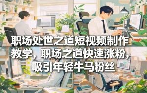 职场处世之道短视频制作教学，职场之道快速涨粉，吸引年轻牛马粉丝-则成副业项目资源站