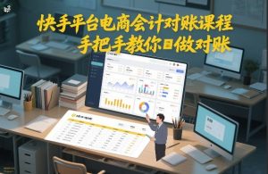 快手平台电商会计对账课程，手把手教你做对账-则成副业项目资源站