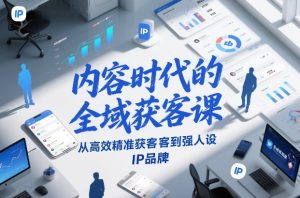 内容时代的全域获客课，从高效精准获客到强人设IP品牌-则成副业项目资源站