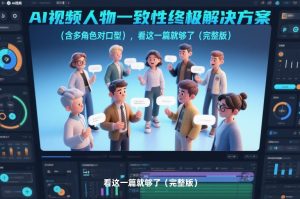 AI视频人物一致性终极解决方案（含多角色对口型），看这一篇就够了（完整版）-则成副业项目资源站