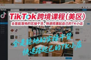 TikTok跨境课程（美区），全是能落地的实操干货，快速搭建起自己的TK小店-则成副业项目资源站