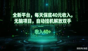 最新看广平台，每天保底30-4米，无脑项目，自动挂G解放双手【揭秘】-则成副业项目资源站