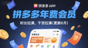 拼多多年费会员，实经验分享操，时长拉满，干货拉满(更新26年2月)-则成副业项目资源站