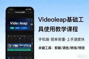 Videoleap基础工具使用教学课程，手机端视频剪辑教学，简单易懂，上手速度快-则成副业项目资源站
