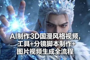 AI制作3D国漫风格视频，工具+分镜脚本制作+图片视频生成全流程-则成副业项目资源站