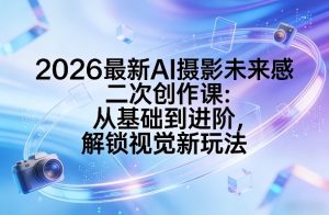2026最新AI摄影未来感二次创作课：从基础到进阶，解锁视觉新玩法-则成副业项目资源站