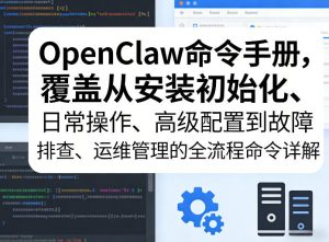 OpenClaw命令手册，覆盖从安装初始化、日常操作、高级配置到故障排查、运维管理的全流程命令详解-则成副业项目资源站