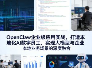 OpenClaw企业级应用实战，打造本地化AI数字员工，实现大模型与企业本地业务场景的深度融合-则成副业项目资源站