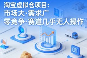 淘宝虚拟仓项目，市场大，需求广，零竞争，赛道几乎没人操作-则成副业项目资源站