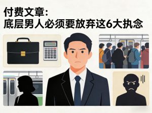 付费文章：底层男人必须要放弃这6大执念-则成副业项目资源站