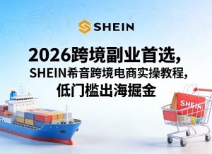 2026跨境副业首选，SHEIN希音跨境电商实操教程，低门槛出海掘金-则成副业项目资源站