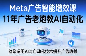 Meta广告智能增效课，11年广告老炮教AI自动化，助您运用AI与自动化技术提升广告收益-则成副业项目资源站