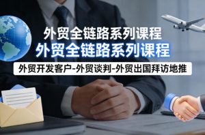 外贸系列课程，外贸开发客户-外贸谈判-外贸出国拜访地推，完成一个外贸链路-则成副业项目资源站
