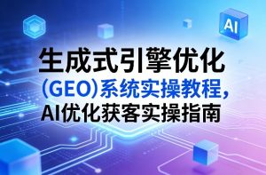 生成式引擎优化（GEO）系统实操教程，AI优化获客实操指南-则成副业项目资源站