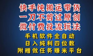 最新黑科技快手搬运带货方法，手机就能操作，轻松带你日入四位数【揭秘】-则成副业项目资源站