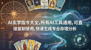 AI玄学指令大全，所有AI工具通用，可直接复制使用，快速生成专业命理分析-则成副业项目资源站