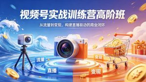 视频号实战训练营高阶班，从流量到变现，构建直播驱动的商业闭环（26年4月）-则成副业项目资源站