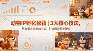 动物IP孵化秘籍｜3大核心技法，从流量密码到AI生成，打造爆款萌宠短剧-则成副业项目资源站