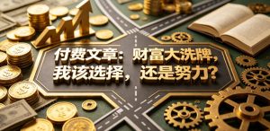 付费文章：财富大洗牌，我该选择，还是努力？-则成副业项目资源站