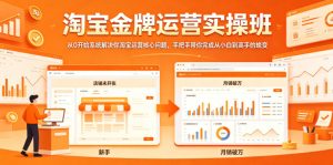 淘宝金牌运营实操班,从0开始系统解决你淘宝运营核心问题,手把手带你完成从小白到高手的蜕变-则成副业项目资源站