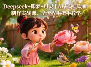 Deepseek+即梦+可灵|AI古诗词动画制作实战课,全流程手把手教学-则成副业项目资源站