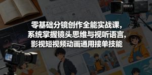 零基础分镜创作全能实战课,系统掌握镜头思维与视听语言,影视短视频动画通用接单技能-则成副业项目资源站