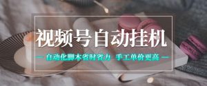 视频号自动挂G项目,自动化脚本省时省力,手工单价更高,日入300+全网最稳【揭秘】-则成副业项目资源站