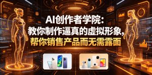 AI创作者学院:教你制作逼真的虚拟形象,帮你销售产品而无需露面【原创双语字幕】-则成副业项目资源站