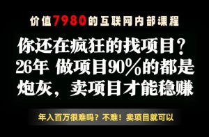 26年请不要疯狂的找项目了,卖项目远比你想象的暴利,你也可以月入10W+【揭秘】-则成副业项目资源站