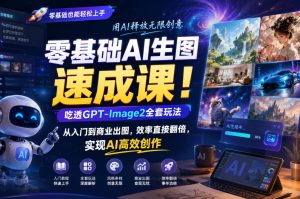零基础AI生图速成课！吃透GPT-Image2全套玩法，从入门到商业出图，效率直接翻倍，实现AI高效创作-则成副业项目资源站