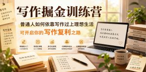 写作掘金训练营,普通人如何依靠写作过上理想生活,可开启你的写作复利之路(更新6月)-则成副业项目资源站