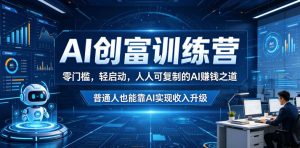 AI创富训练营,零门槛,轻启动,人人可复制的AI賺钱之道,普通人也能靠AI实现收入升级-则成副业项目资源站