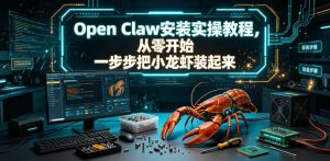 Open Claw安装实操教程,从零开始一步步一步步把小龙虾装起来-则成副业项目资源站