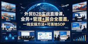 外贸B2B实战直播课，业务+管理+展会全覆盖，一线实操方法+可落地SOP-则成副业项目资源站