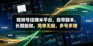 视频号挂賺米平台,自带脚本,长期能做,简单无脑,多号多賺【揭秘】-则成副业项目资源站