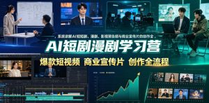 AI短剧漫剧学习营，系统讲解AI短剧、漫剧、影视预告片、爆款短视频与商业宣传片的创作全流程-则成副业项目资源站