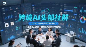 跨境AI头部社群，一个人顶一支团队的时代真正的开始了，分享跨境AI前沿，可落地的实战经验（更新6月29日）-则成副业项目资源站
