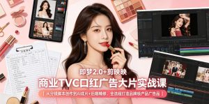 即梦2.0+剪映商业TVC口红广告大片实战课|从分镜脚本创作到AI成片+后期精修,全流程打造品牌级产品广告-则成副业项目资源站