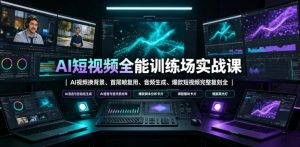 AI短视频全能训练场实战课|AI视频换背景、首尾帧复用、音频生成、爆款短视频完整复刻全套实操教学-则成副业项目资源站
