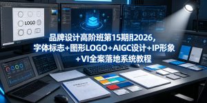 品牌设计高阶班第15期2026,字体标志+图形LOGO+AIGC设计+IP形象+VI全案落地系统教程-则成副业项目资源站