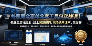 外贸展会赢单全套工具包实战课|参展全流程规划、线上预热邀约、现场谈单话术、展后客户跟进复盘完整落地教程-则成副业项目资源站