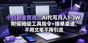 小白副业首选:AI代写月入1-3W,附保姆级工具指令+接单渠道,不用文笔不用引流【揭秘】-则成副业项目资源站